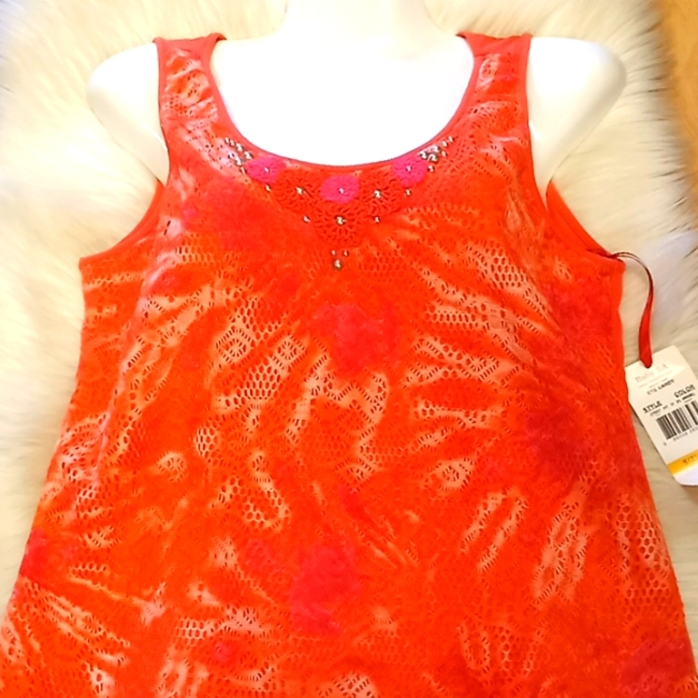 Ruby Rd. Eye Candy Embellished Tank Top - Picture 11 of 13